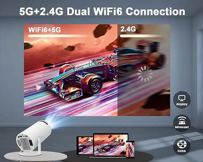 LumoGo X1 – Mini 4K Projector with Android 11, WiFi6 & BT5.0 | Auto Correction, 180° Rotation, Outdoor Theater Experience