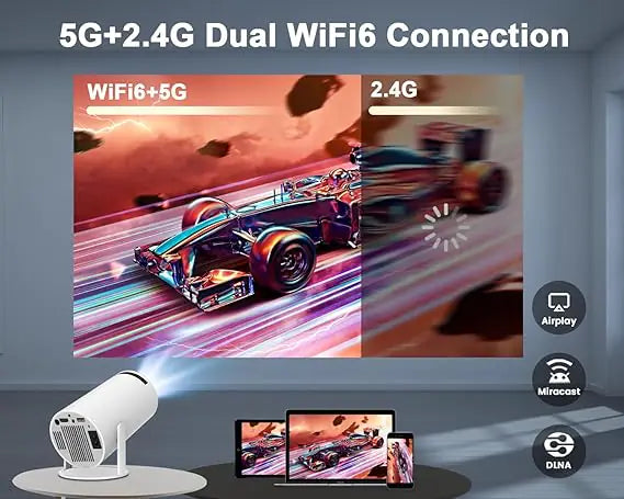 LumoGo X1 – Mini 4K Projector with Android 11, WiFi6 & BT5.0 | Auto Correction, 180° Rotation, Outdoor Theater Experience