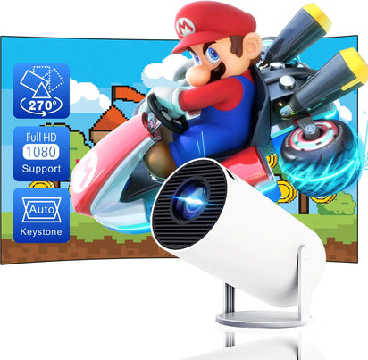 LumoGo X1 – Mini 4K Projector with Android 11, WiFi6 & BT5.0 | Auto Correction, 180° Rotation, Outdoor Theater Experience